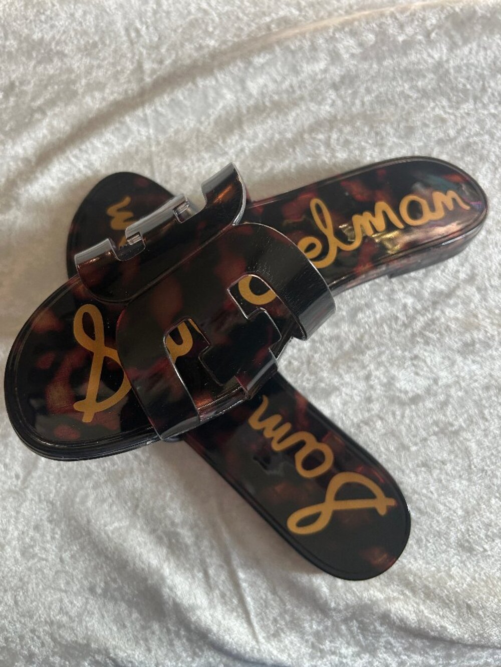 NWOB Sam Edelman Bay Jelly sandals tortoise Size 7 - Picture 2 of 5